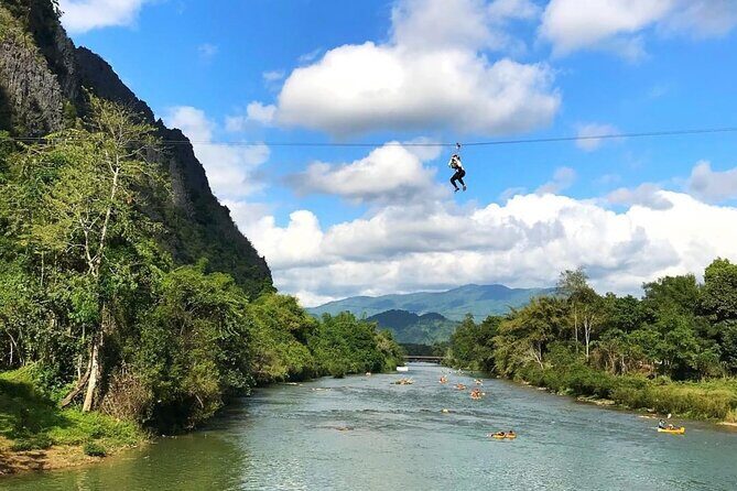 Vang Vieng Shared Tour with Kayak and Zipline - Angel Cave and Mone Cave: Discovering Limestone Marvels