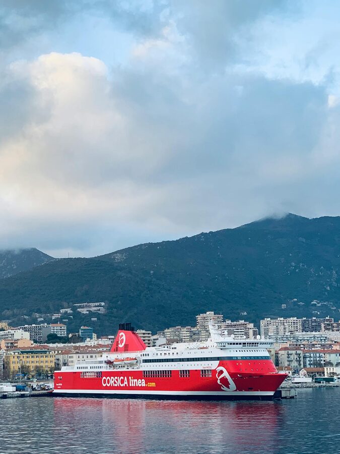 Ajaccio Corsica harbour and coastline