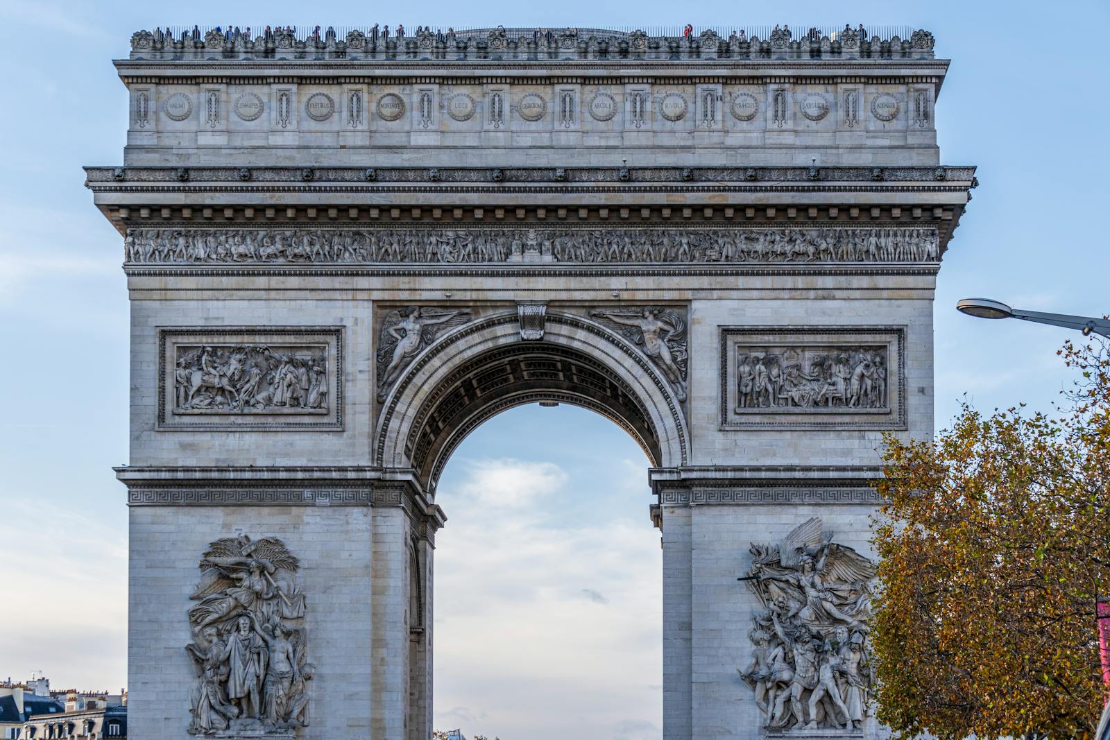 Captivating view of the Arc de Triomphe in Paris showcasing its architectural grandeur