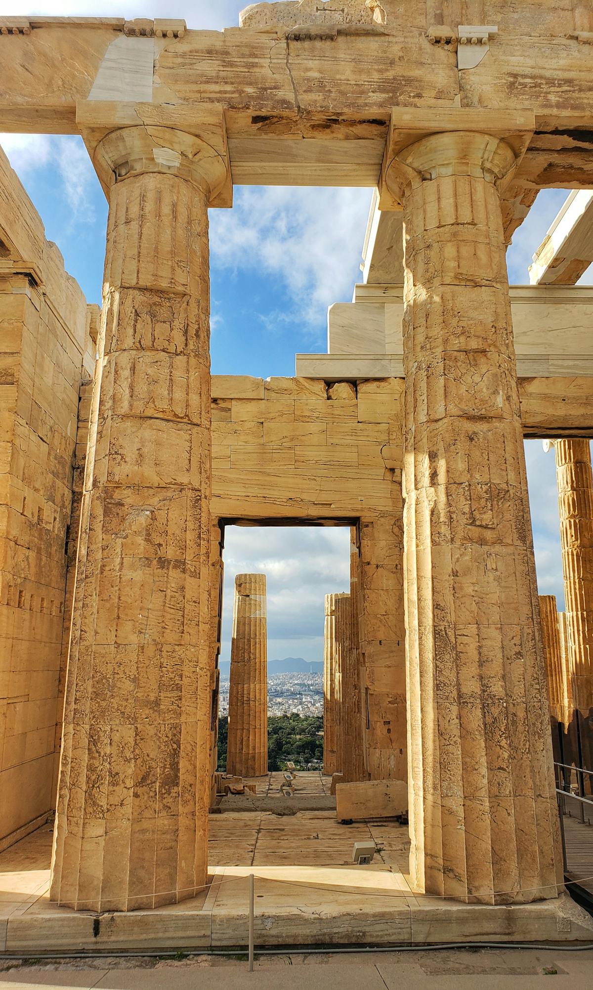 The Propylaea gateway at the entrance to the Acropolis