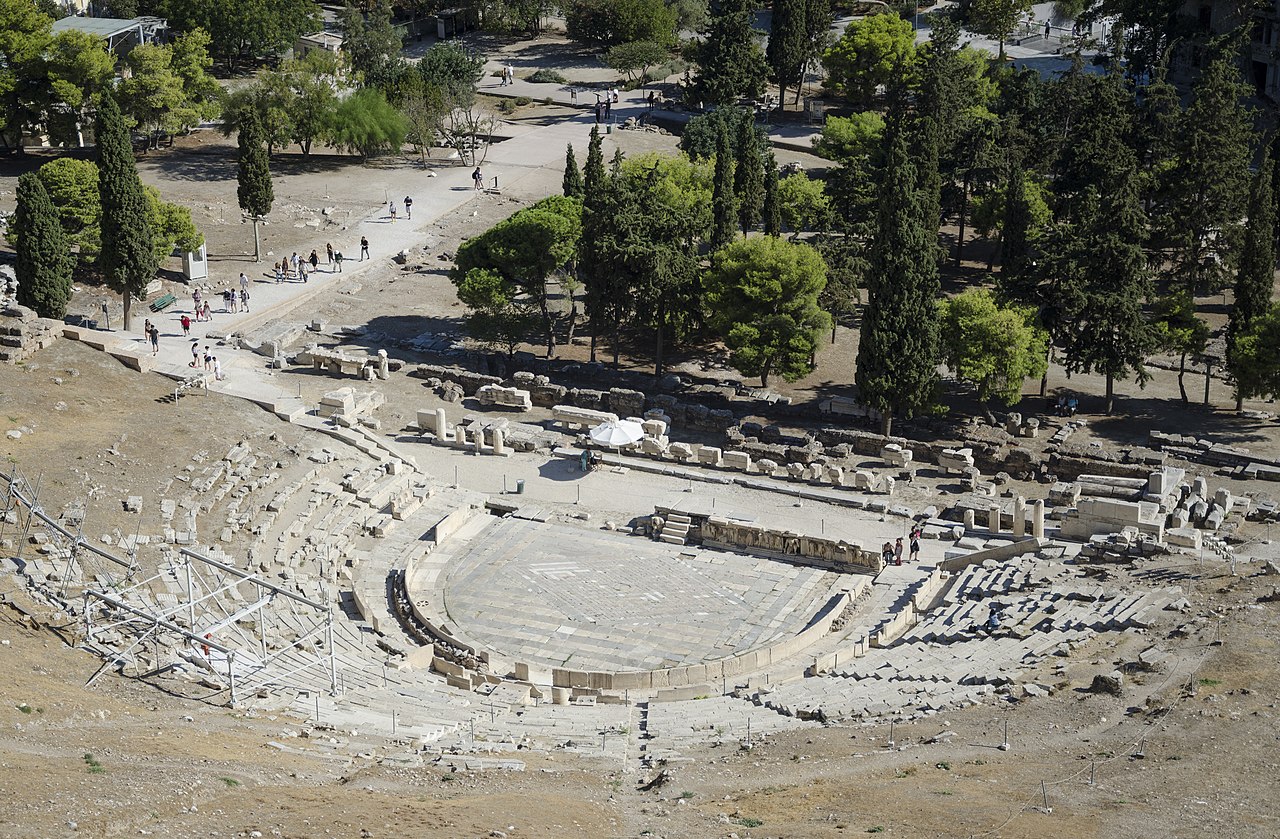 Ancient Theatre of Dionysus on the south slope of the Acropolis in Athens