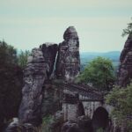 Bastei Bridge among unique sandstone formations Saxon Switzerland