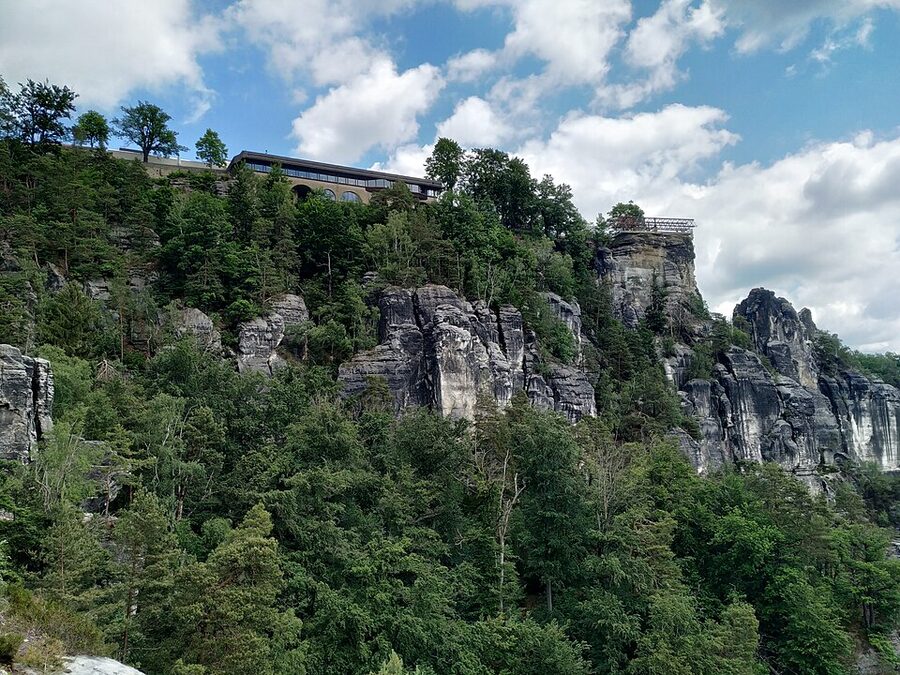 Bastei rock formations in Saxony