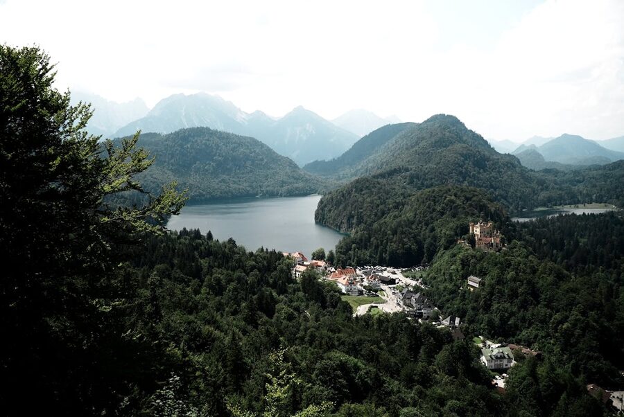 Lake reflection in the Bavarian Alps
