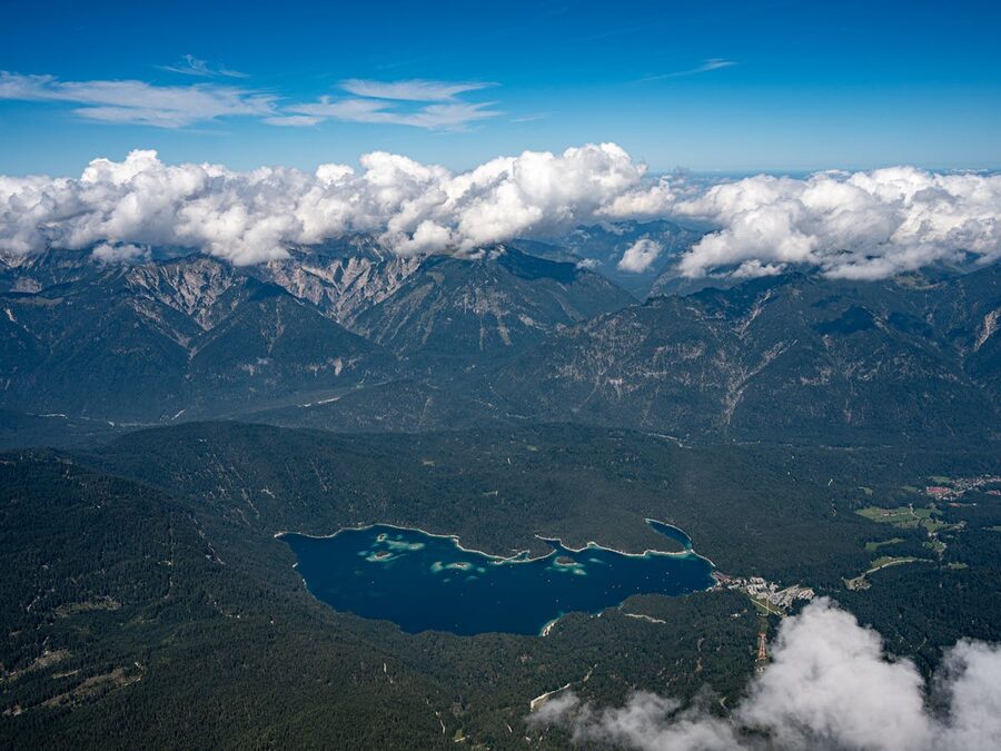 Panoramic view of the Bavarian Alps