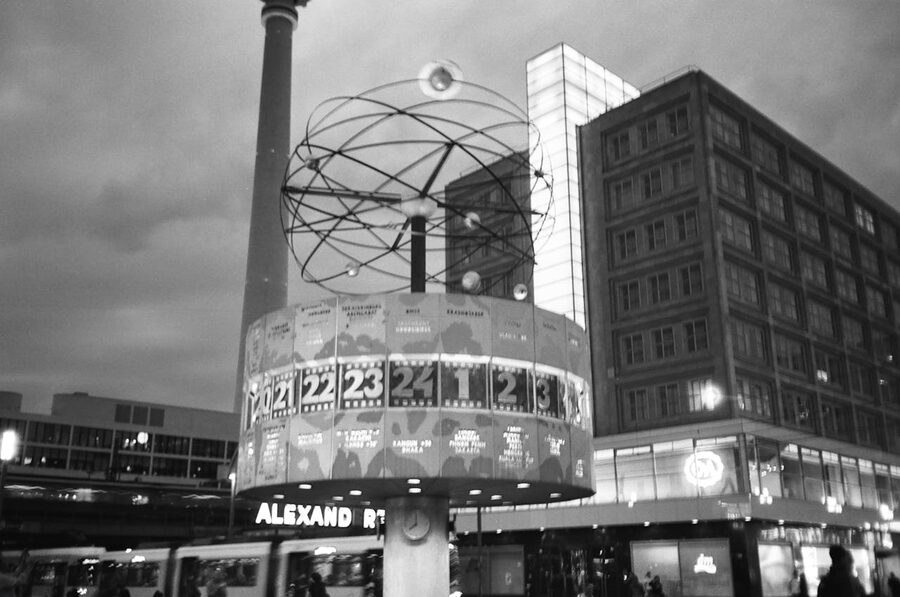 Berlin street scene in the evening
