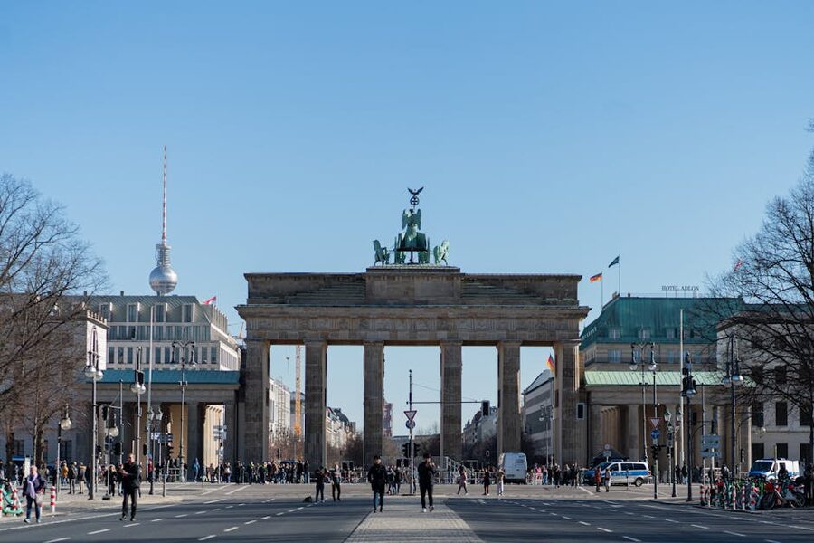 Brandenburg Gate Berlin morning view