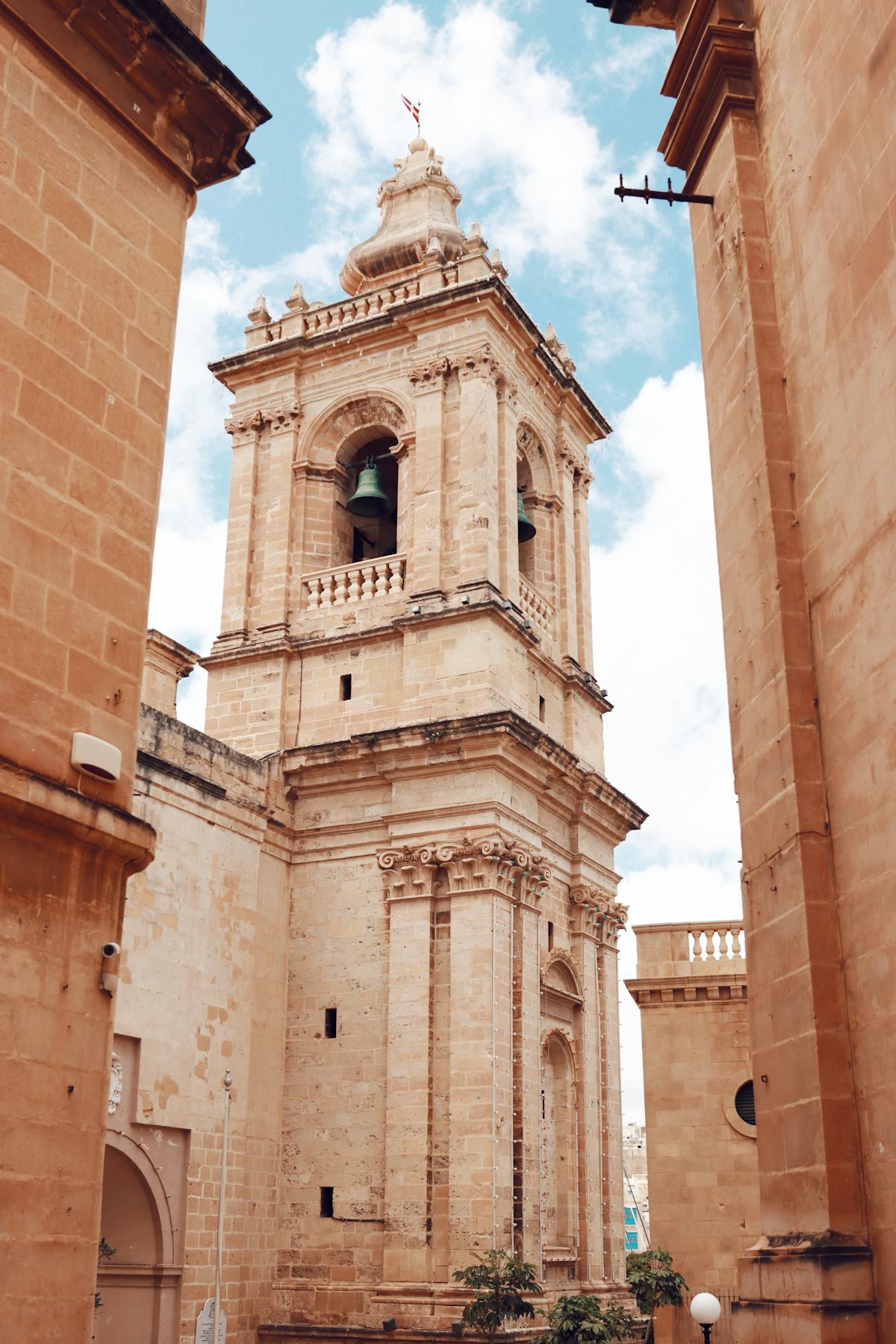 St. Lawrence's Church bell tower in Birgu, Malta