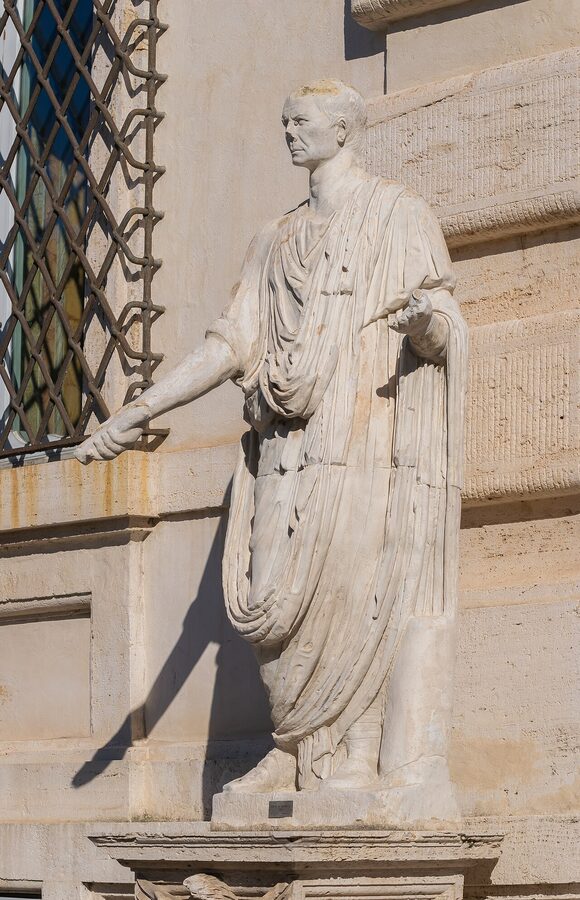 Galleria Borghese interior marble hall with sculptures