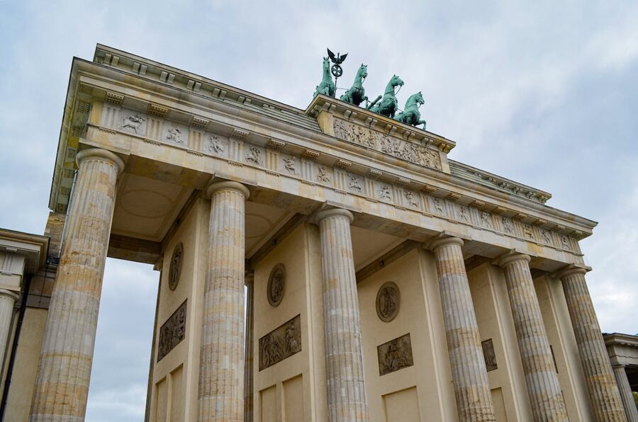 Brandenburg Gate from low angle