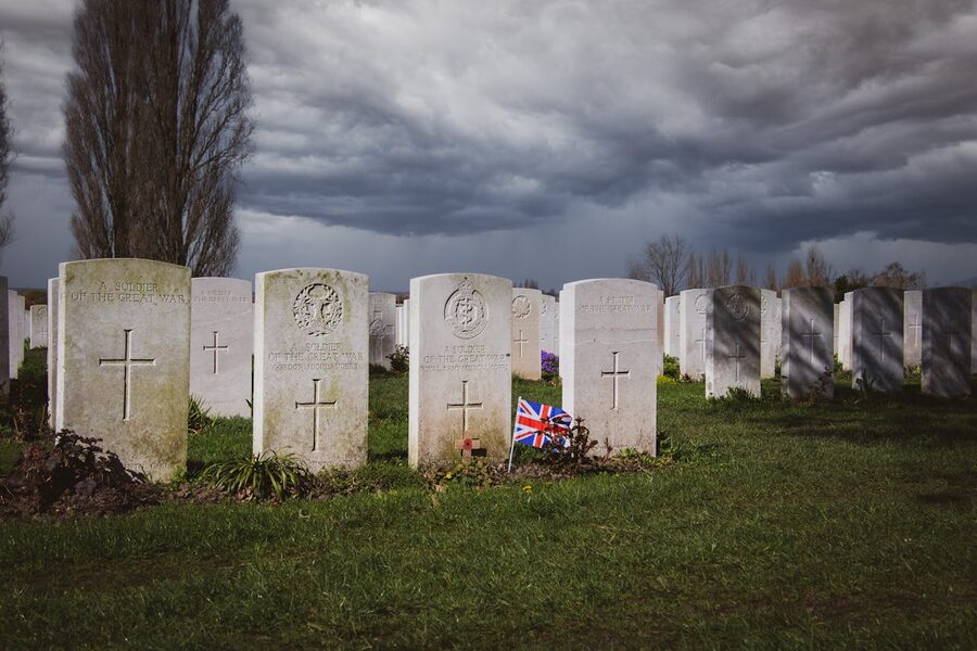 British war graves at Delville Wood Cemetery France