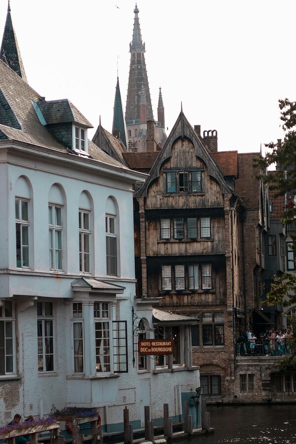 Bruges canalfront architecture showcasing medieval charm