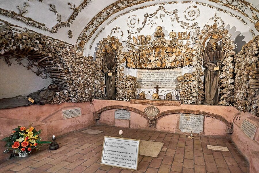 Capuchin Crypt modern view interior Rome