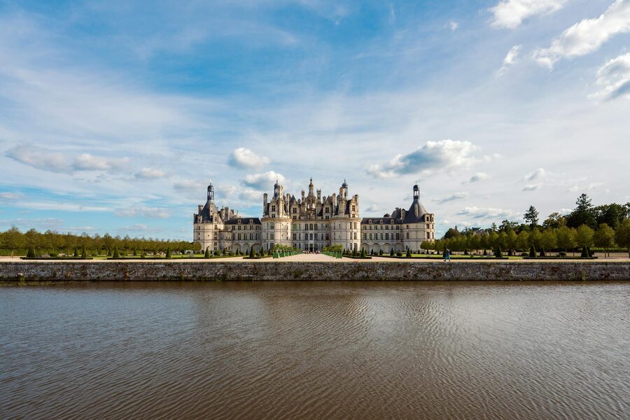 Château de Chambord Loire Valley with water reflection