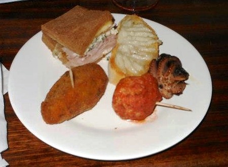 Venetian bacaro counter with assorted cicchetti