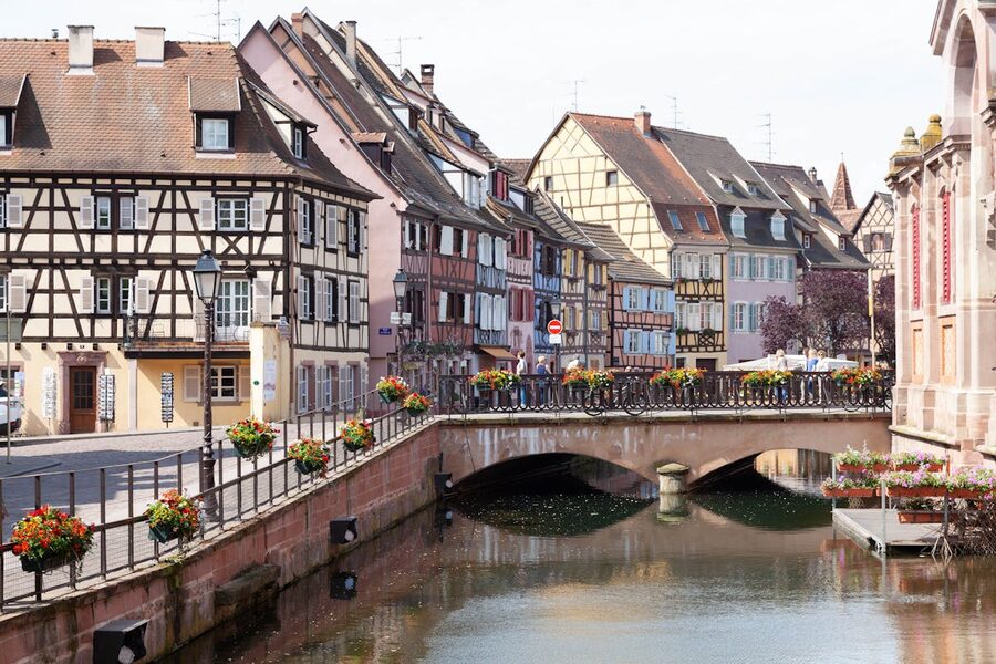 Colmar Alsace canal houses in pastel colours