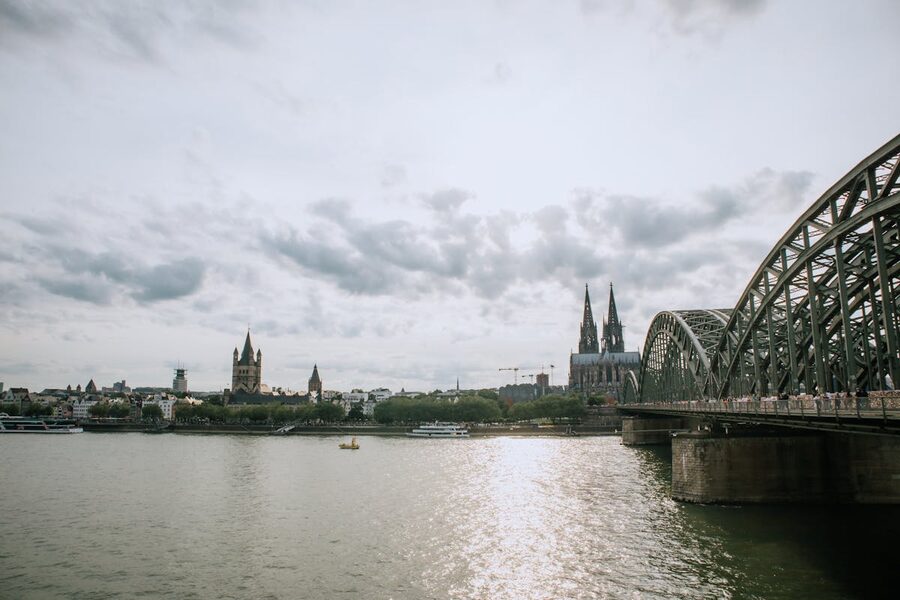 Cologne cityscape Rhine