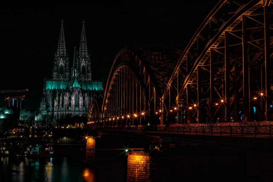 Cologne old town with churches