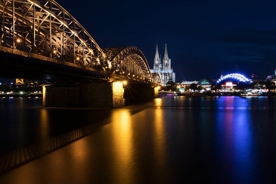 Cologne Hohenzollern Bridge cathedral