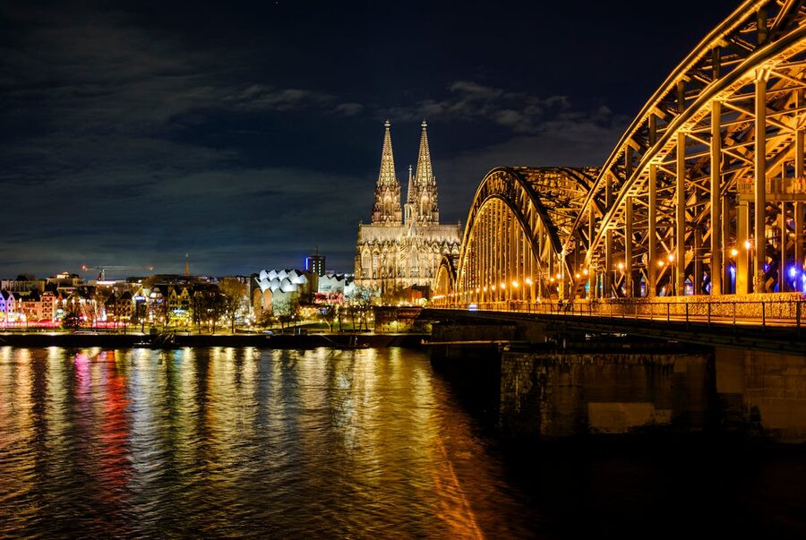 Cologne panoramic Rhine view