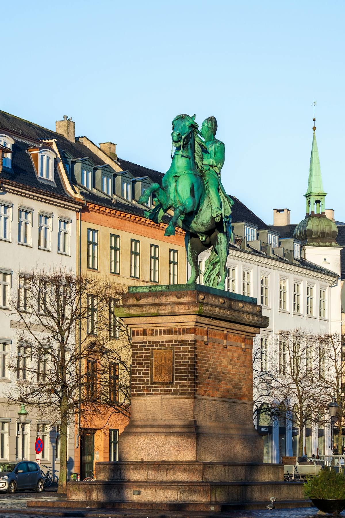 Equestrian statue of Bishop Absalon at Højbro Plads in Copenhagen