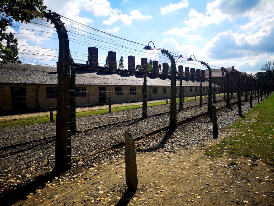 Roll call square at Dachau concentration camp