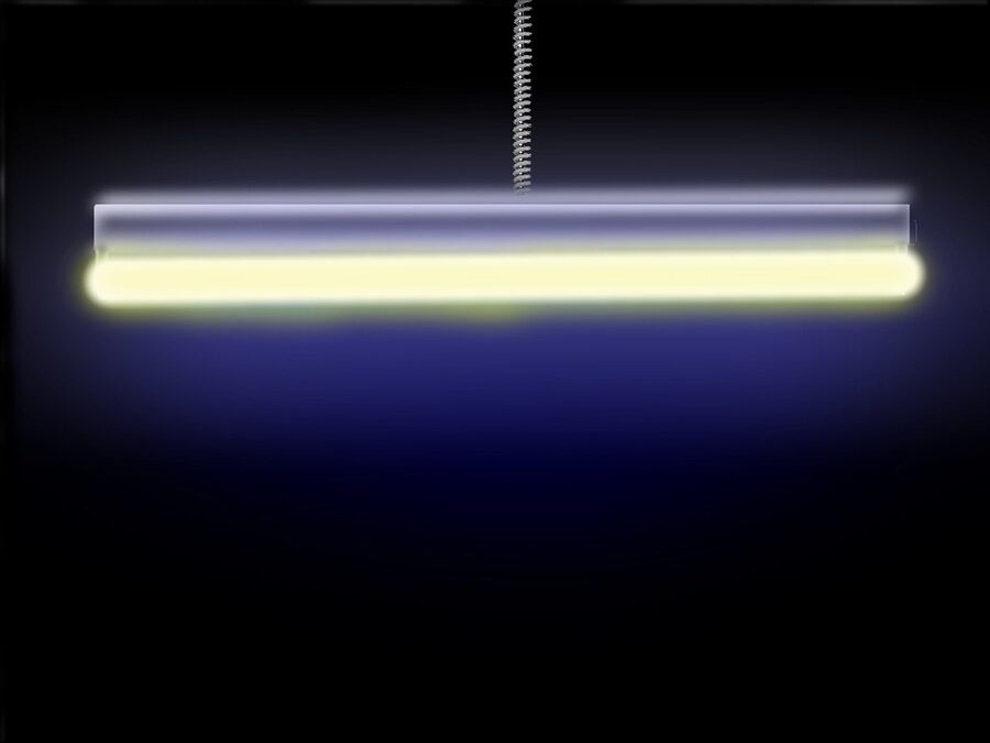 Industrial neon tube lights