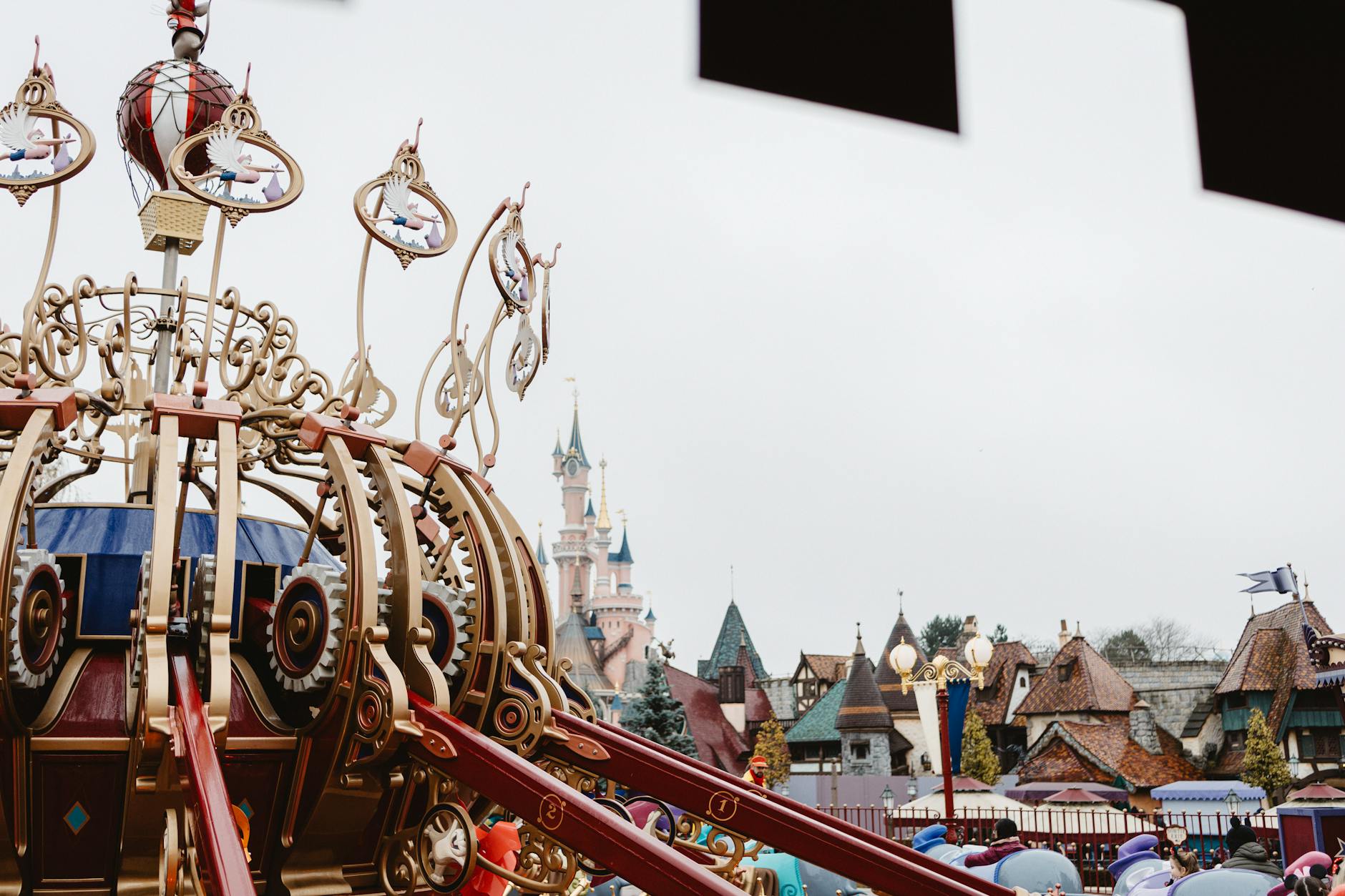 Ornate fairytale ride architecture at Disneyland Paris