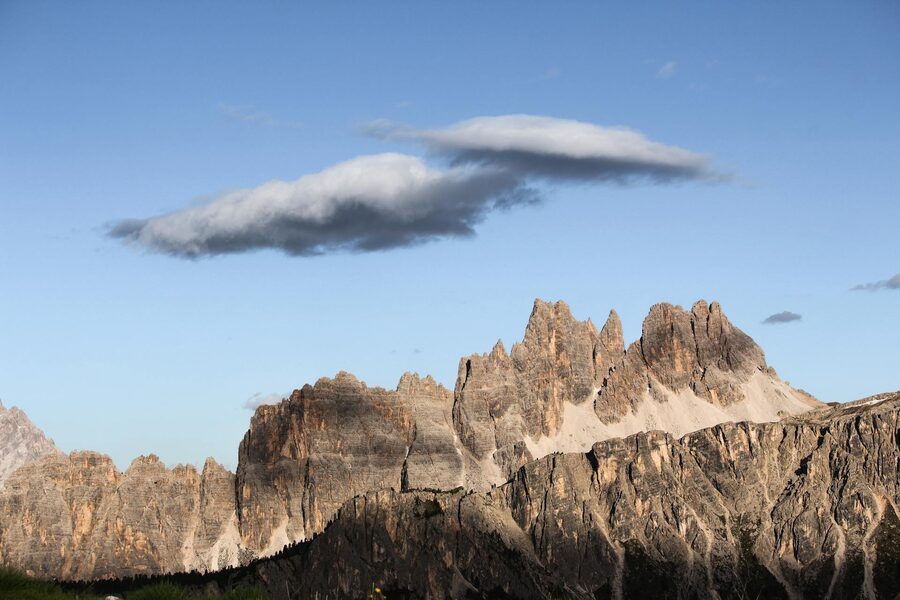 Dolomites at sunrise near Cortina d'Ampezzo