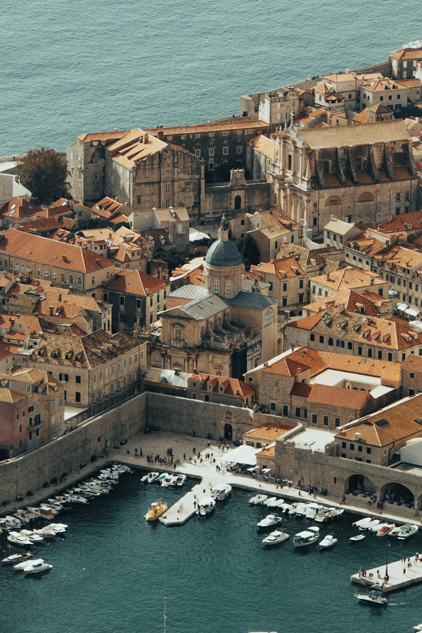 Dubrovnik's charming old town with ancient walls and harbor