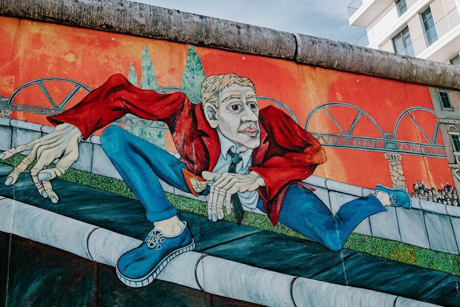 Mural at East Side Gallery Berlin Wall