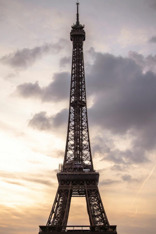 Eiffel Tower in the evening over Paris