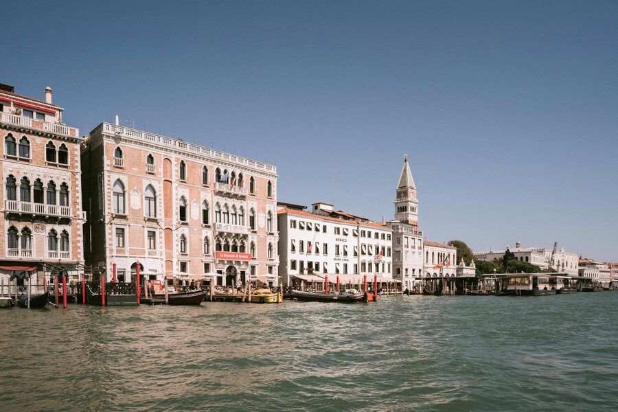 Elegant palazzos along Venice Grand Canal