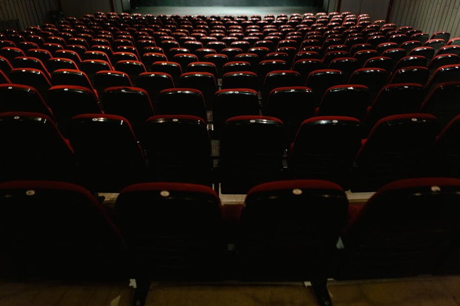 Empty movie theater seats