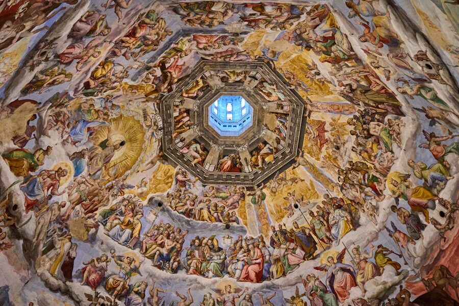 Florence Cathedral fresco on dome ceiling