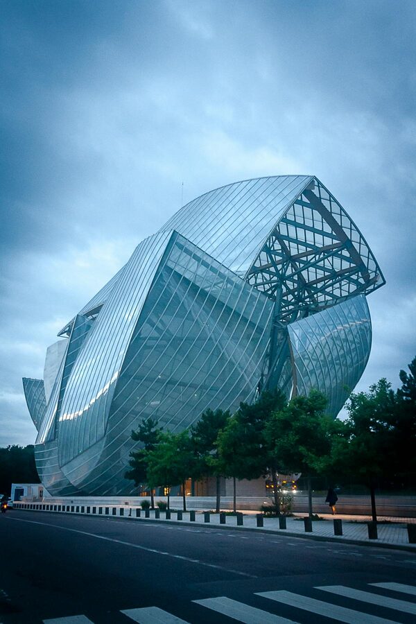 Fondation Louis Vuitton exterior in Paris