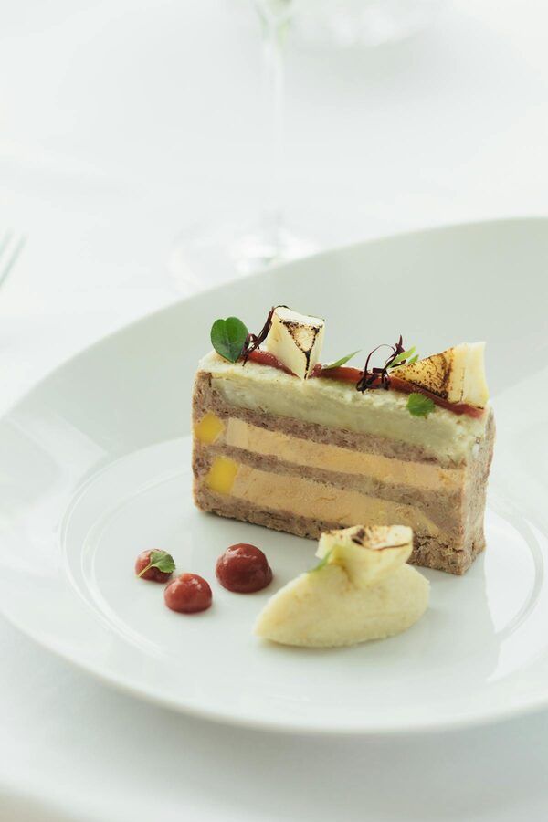 French gourmet dish beautifully plated