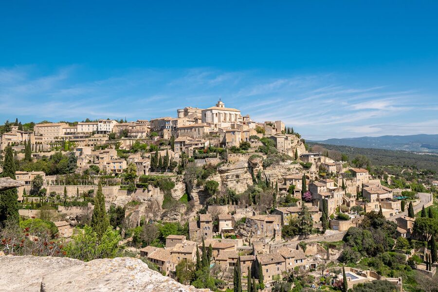 Hilltop village of Gordes above the Luberon valley Provence