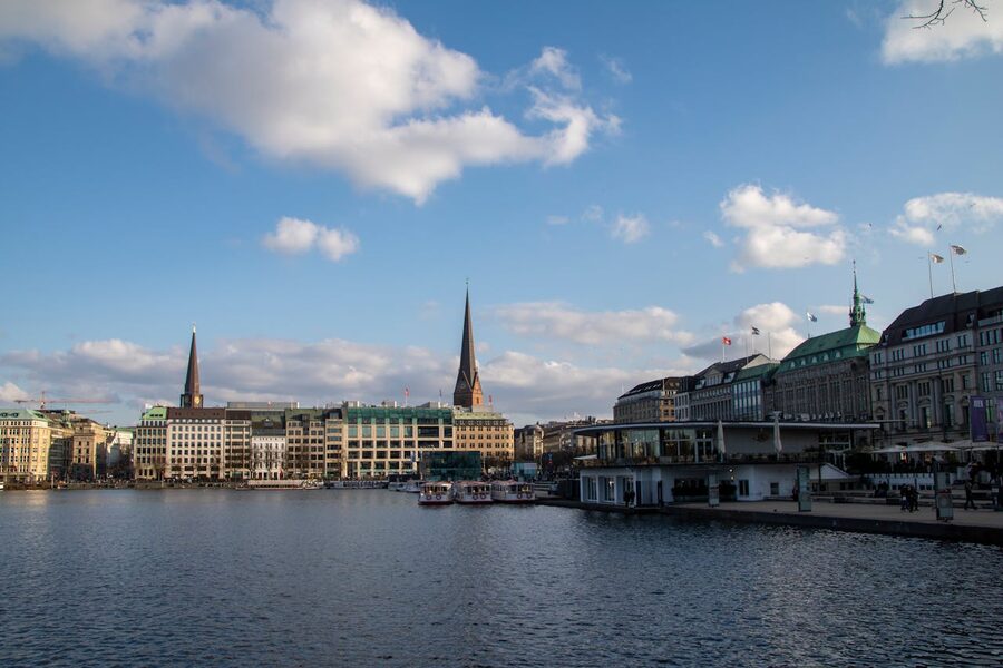 Hamburg Alster Lake cityscape