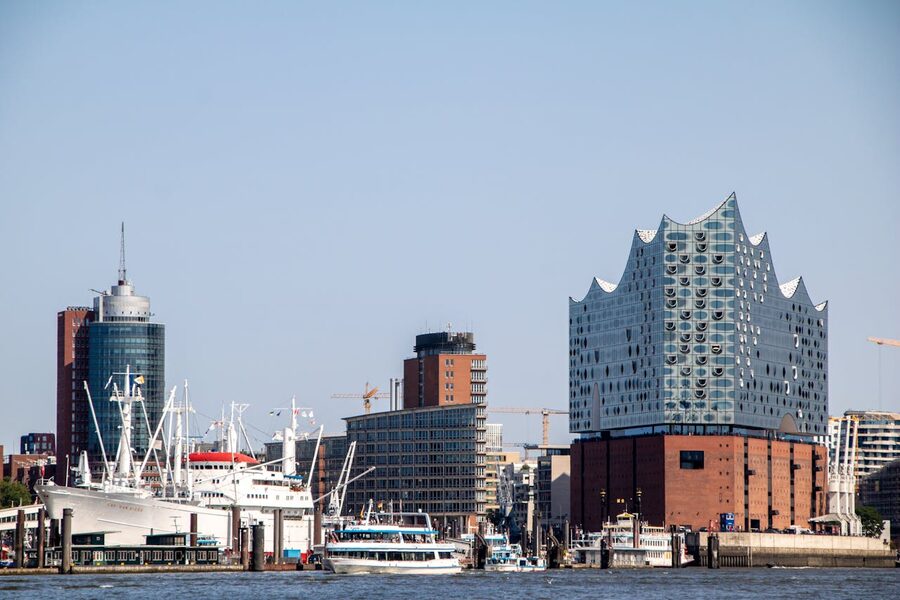 Hamburg Elbphilharmonie along the Elbe River