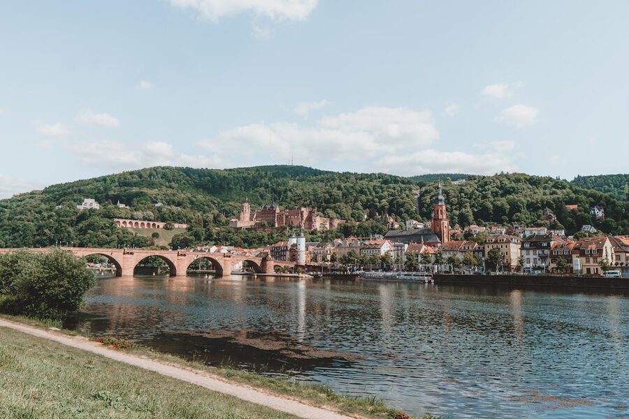 Aerial view of Heidelberg old town