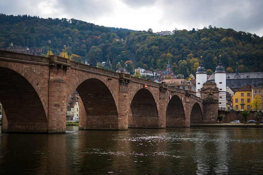Heidelberg market square with Heiliggeistkirche
