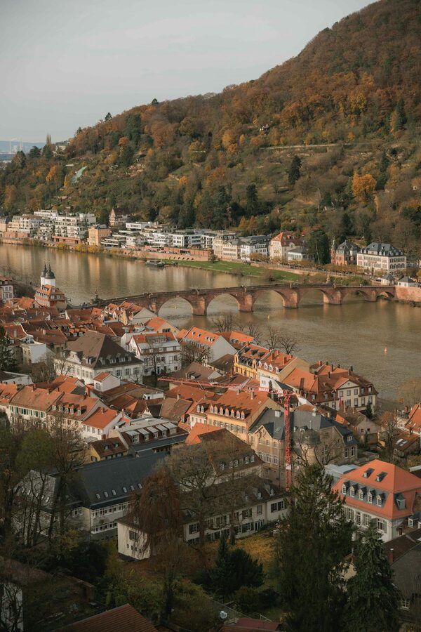 Heidelberg river valley panorama