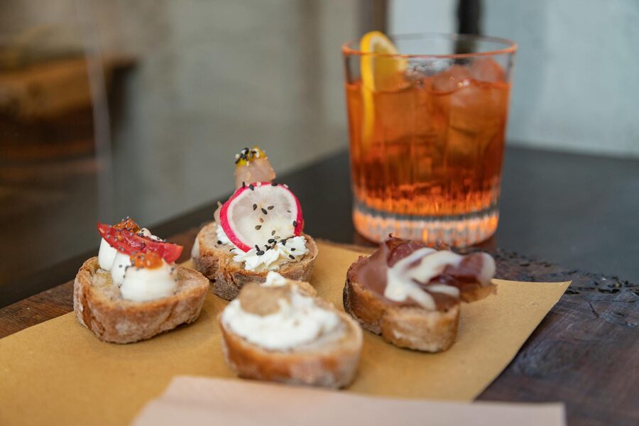 Italian crostini and Aperol Spritz in Firenze, Italy