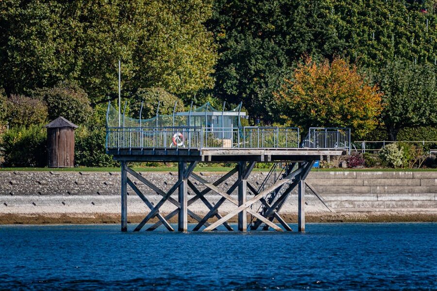 Pier at Lake Constance Konstanz sunset