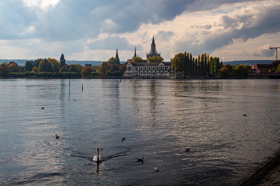 Konstanz panorama of Lake Constance