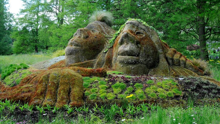 Stone figures on Mainau island