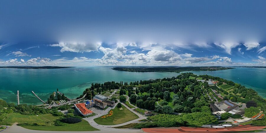 Aerial Mainau island