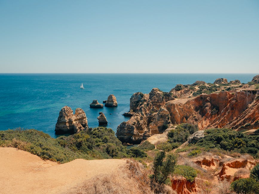 Golden cliff formations at Ponta da Piedade Lagos