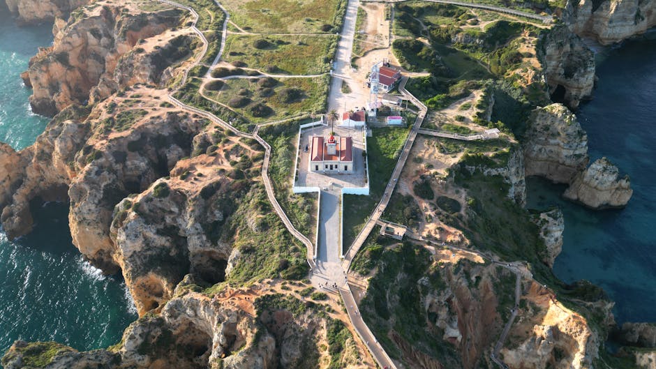 Dramatic cliff formations at Ponta da Piedade in Lagos
